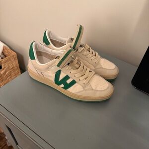 Vintage Havana Green and Cream Sneakers Velcro